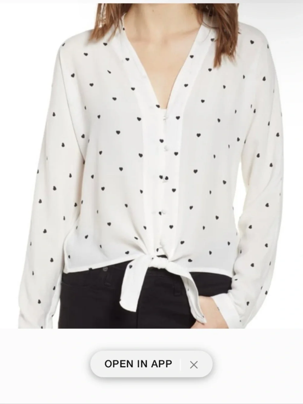 Rails Sloane Heart Blouse Size M - Picture 1 of 6